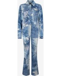Roberto Cavalli - Patchwork Denim Jumpsuit - Lyst