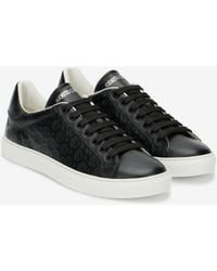 Roberto Cavalli - Schwarzer Leder-Sneaker Mit Monogram Rc - Lyst