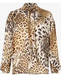 Roberto Cavalli - Shirt With Jaguar Skin Print - Lyst