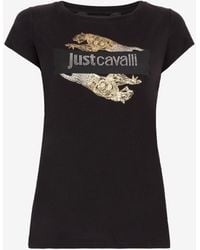 Roberto Cavalli - Just Cavalli Leopard-Print T-Shirt - Lyst