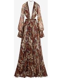 Roberto Cavalli - Night Butterfly Print Maxi Dress - Lyst