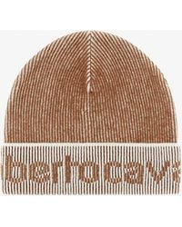 Roberto Cavalli - Cotton And Wool Blend Beanie With Logo - Lyst
