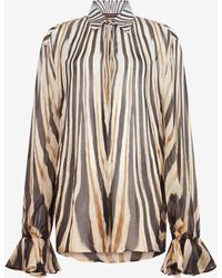 Roberto Cavalli - Zebra Print Silk Shirt - Lyst