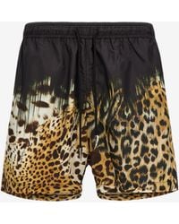 Roberto Cavalli - Swim Shorts With Jaguar Skin Print - Lyst