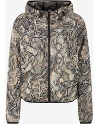 Roberto Cavalli - Hooded Jacket With Python Print - Lyst