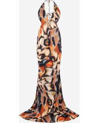 Roberto Cavalli - Butterfly Print Dress - Lyst