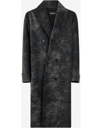 Roberto Cavalli - Abrigo Cruzado Con Efecto Desgastado - Lyst