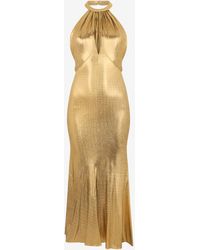 Roberto Cavalli - Serpentine Print Maxi Dress - Lyst