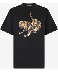 Roberto Cavalli - Cotton T-Shirt With Tiger - Lyst
