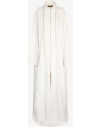 Roberto Cavalli - Wall Print Hooded Coat - Lyst