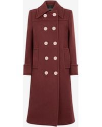 Roberto Cavalli - Double-Breasted Wool Coat - Lyst