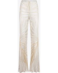 Roberto Cavalli - Trousers With Ray Devoré Print - Lyst