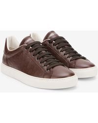 Roberto Cavalli - Leather Sneakers With Monogram Pattern - Lyst