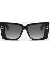 Roberto Cavalli - Sunglasses With Wide Rectangualr Front With Fangs - Lyst