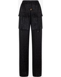 Roberto Cavalli - Pants With Solid-Color Jaguar Skin Print - Lyst