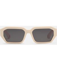 Roberto Cavalli - Sunglasses With Wide Rectangular Front And Fangs - Lyst