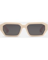 Roberto Cavalli - Sunglasses With Wide Rectangular Front And Fangs - Lyst