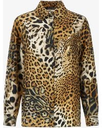 Roberto Cavalli - Jaguar Skin Print Shirt - Lyst