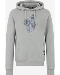 Roberto Cavalli - Sweatshirt With Printed Roses - Lyst