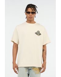 Roberto Cavalli - Cream Logo Print T-Shirt - Lyst