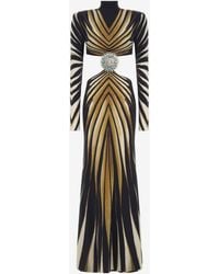 Roberto Cavalli - Ray Of Print Cut Out Knit Dress - Lyst