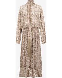 Roberto Cavalli - Vestido Largo Con Motivo Integral Maculado - Lyst