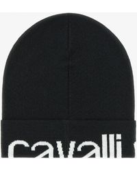 Roberto Cavalli - Gorro De Mezcla De Lana Con Logo - Lyst