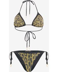 Roberto Cavalli - Bikini With Luminous Jaguar Motif - Lyst