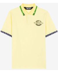 Roberto Cavalli - Just Cavalli Logo-print Cotton Polo Shirt - Lyst