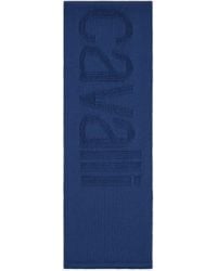 Roberto Cavalli - Wool Blend Scarf With Logo Workmanship - Lyst