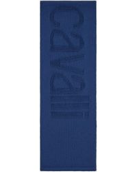 Roberto Cavalli - Wool Blend Scarf With Logo Workmanship - Lyst