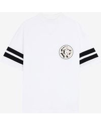 Roberto Cavalli - Mirror Snake Cotton T-Shirt - Lyst