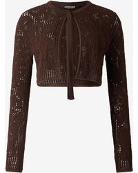 Roberto Cavalli - Crochet Effect Crop Top - Lyst