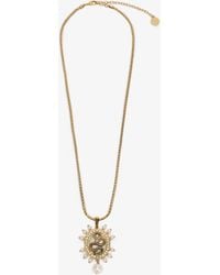 Roberto Cavalli - Snake Pendant Necklace With Pearls - Lyst