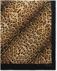 Roberto Cavalli - Jaguar Print Modal Cashmere Scarf - Lyst