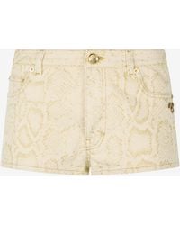 Roberto Cavalli - Micro Shorts With Python Pattern - Lyst