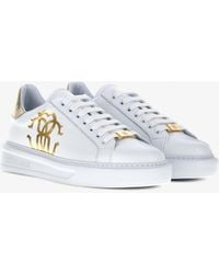 Roberto Cavalli - Sneakers With Monogram Mirror Snake - Lyst