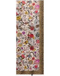 Roberto Cavalli - Silk Stole With Florentine Flowers Print - Lyst