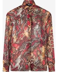 Roberto Cavalli - Camicia Con Stampa Python - Lyst