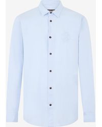 Roberto Cavalli - Light Shirt With Monogram Rc Embroidery - Lyst