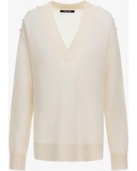 Roberto Cavalli - Long-Sleeved V-Neck Jumper - Lyst
