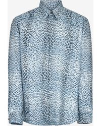 Roberto Cavalli - Silk Shirt With Baby Jaguar Print - Lyst