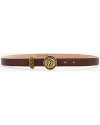 Roberto Cavalli - Leather Belt With Monogram Rc - Lyst