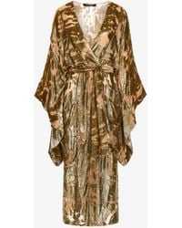 Roberto Cavalli - Long Velvet Devore Gown - Lyst