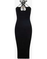Roberto Cavalli - Rib-Knit Midi Dress - Lyst