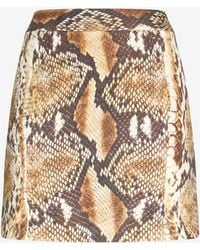 Roberto Cavalli - Python Print Mini Skirt - Lyst
