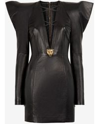 Womens Clothing Dresses Mini and short dresses Class Roberto Cavalli Synthetic Short Dress in Black 
