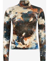 Roberto Cavalli - T-Shirt Mit Rusty-Stain-Druck - Lyst