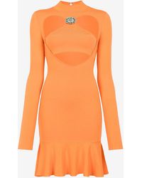Roberto Cavalli - Cut-Out Flared Mini Dress - Lyst