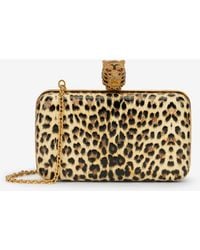 Roberto Cavalli - Bolso Clutch Roar Con Estampado De Leopardo - Lyst
